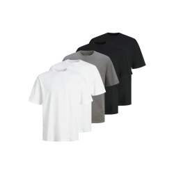 Jack & Jones Heren t-shirt jjhugo ronde hals effen 5-pack