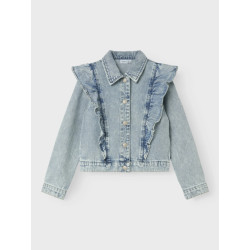 Name It Zomer spijkerjas meisjes licht bleached denim nkflana