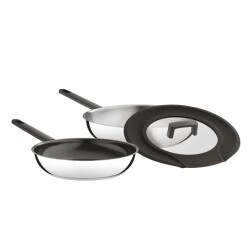 BergHOFF Essentials uqonic downdraft koekenpannenset 3 delig rvs