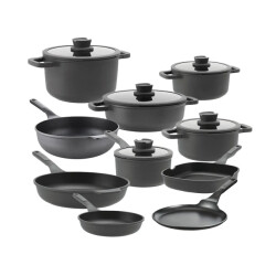 BergHOFF Pannenset leo stone+ 15 delig downdraft