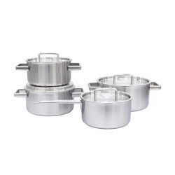 Habonne King pannenset 4 delig rvs