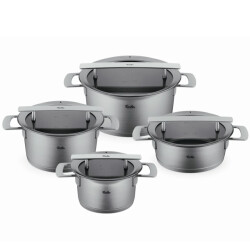 Fissler Phi collection pannenset met glasdeksels, 4-delig