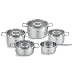 Fissler Pure collection pannenset met glazen deksel 5 delig
