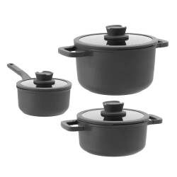 BergHOFF Pannenset leo stone 3 delig downdraft