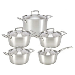 Habonne Queen triply pannenset 5 delig rvs