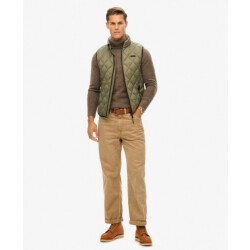 Butcher of Blue M5012143a diamond quilt fuji t 8mi dusty olive green heren bodywarmer