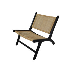 HSM Collection -loungestoel rotan-67x81x71--rotan/teak