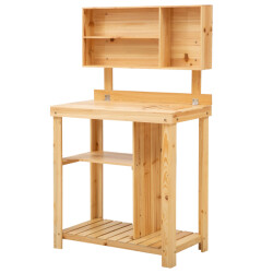 4goodz Oppottafel hout plantentafel tuinwerktafel met opbergvak