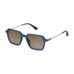 Police Blauwe plastic zonnebril met blauw gradiënt lens