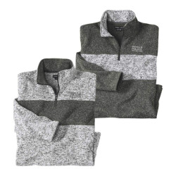 Atlas For Men Heren trui van geborsteld fleece (set van 2)