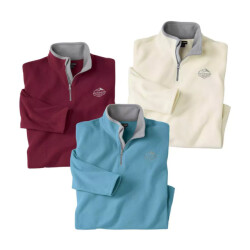 Atlas For Men Heren microfleece trui (pack of 3)