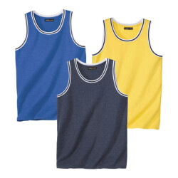 Atlas For Men Heren jersey vest top (pack of 3)