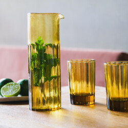 Brut Homeware Karaf reed 100 cl, amber, brût homeware