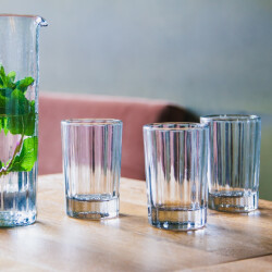 Brut Homeware Set van 6, water glass reed 20 cl, helder, brût homeware