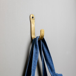 Brut Homeware Set van 4, kapstokhaak rond messing / goud, brût homeware