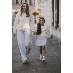 Looxs Revolution Gestreept denim rokje bleach blue voor meisjes in de kleur