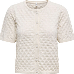 Only Onlsofia ss o-neck cardigan knt birch/pearl button