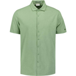 No Excess Shirt short sleeve slub jersey stre green