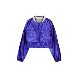 Like Flo Zomer bomber jack meisjes teens kobalt metallic donald