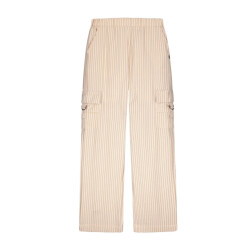 Like Flo Zomer cargo broek meisjes teens creme, gestreept fever