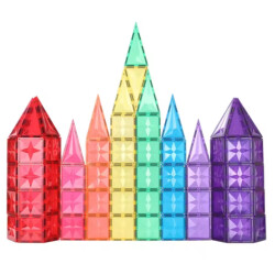 MNTL Magnetische tegels bouwspeelgoed rainbow 62-delig