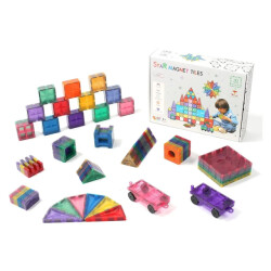 MNTL Magnetic tiles magnetische tegels rainbow sterren 182 stuks