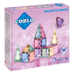 Coblo Magnetische bouwstenen pastel 35 delig