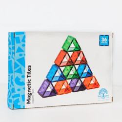 Learn and Grow Toys Learn and grow magnetische tegels kleine vierkanten 36 delig