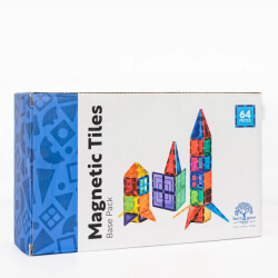 Learn and Grow Toys Learn and grow magnetische tegels basispakket 64 delig