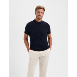 Saint Steve Sonny 231221 70003 dark navy gebreide heren polo