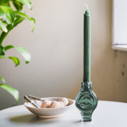 Brut Homeware Set van 2, kaarshouder, infinite round, smokey green, brût homeware