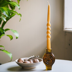 Brut Homeware Set van 2, kaarshouder, infinite round, amber, brût homeware