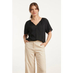 Smashed Lemon 25192 zwart viscose top