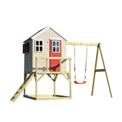 Wendi Toys Wtm23 houten paalwoning zebra met schommel 192x350x242cm