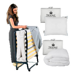 Troonz ® opklapbed deluxe 90 x 200 cm logeerbed inclusief luxe dekbed en