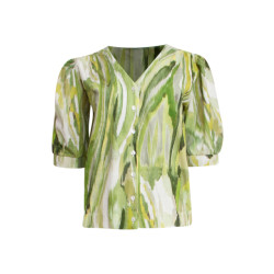 Smashed Lemon 25166 groene multicolour abstract print top