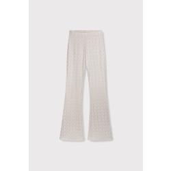 Alix The Label Ladeis knitte a jzquard pant taupe