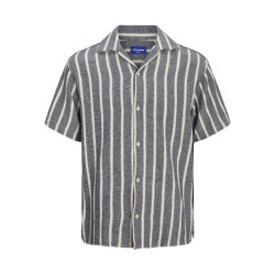 Jack & Jones jorcoba stripe resort shirt ss sn 12271060 ocean cavern