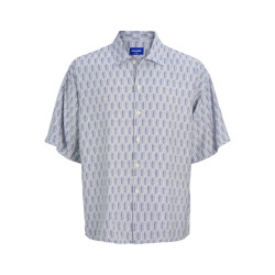 Jack & Jones jormarshall islington aop shirt ss 12271103 ocean cavern