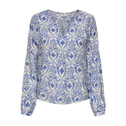 Jacqueline de Yong may life l/s top wvn 15345625 blue ikat