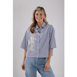 Nukus Nks02026 217 isa blouse stripe navy/offwhite