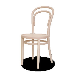 Fameg Vienna thonet no. 14 houten bistrostoel whitewash