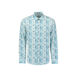 No Excess 27430206 shirt allover printed with linen