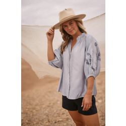 Nukus Nks02097 46 tina blouse embroidery sky
