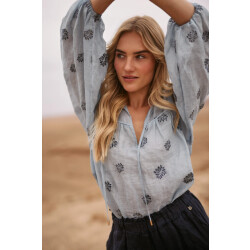 Nukus Nks02036 46 kaoutar blouse embroidery sky