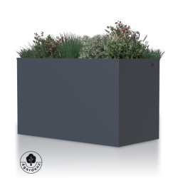 4gardenz ® plantenbak verhoogde bodem bloembak 100x50x60 cm antraciet