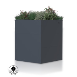 4gardenz ® plantenbak verhoogde bodem bloembak 50x50x60 cm antraciet