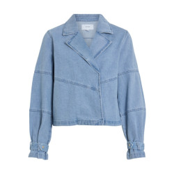 Vila Vivikea denim trenchcoat jacket blue denim