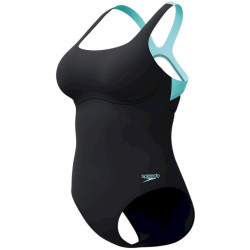 Speedo eco+m flex band bra swimsuit gre/grn badpak sport dames