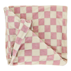 Unique Living plaid remi old pink -150x200cm
